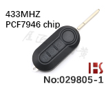 2006-2013 피아트 500 자동차 리모컨 키(433MHz / PCF7946)